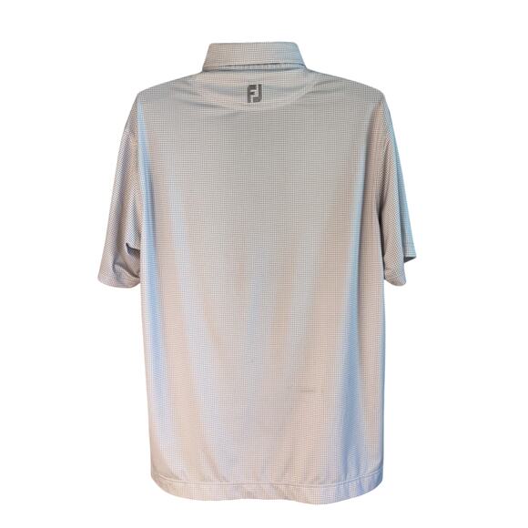 FJ FootJoy Golf Polo Shirt โ Men's Large โ Stretch Performance โ Houndstooth - Picture 3 of 5